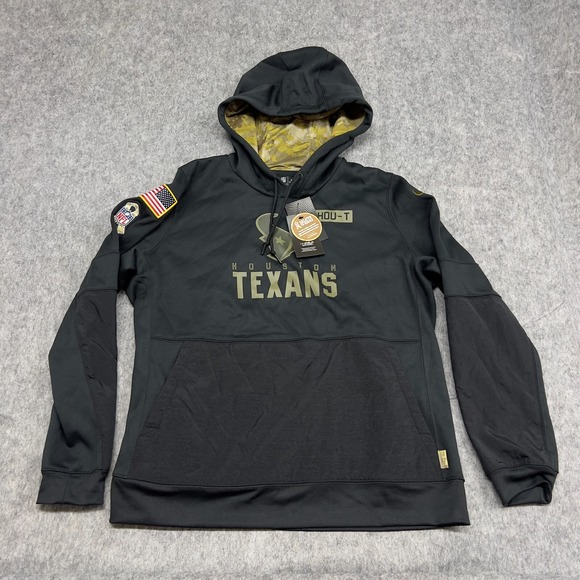 Nike Tops - Nike Dri Fit Hoodie Womens XXL Black NFL Houston Texans Onfield Sweatshirt NEW